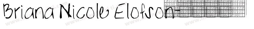 Briana Nicole Elofson字体转换